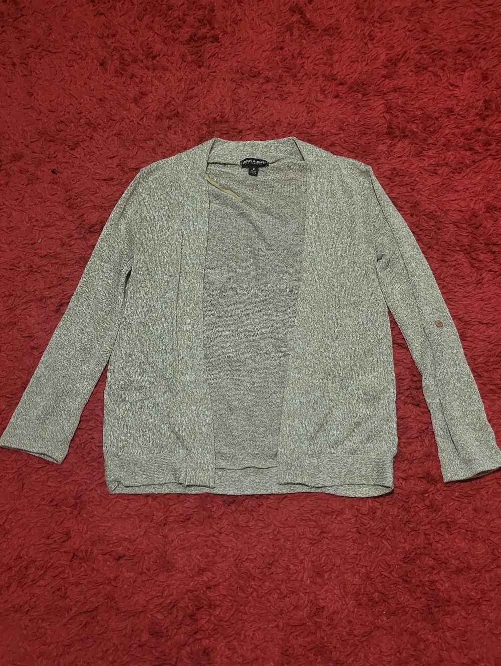 ***NEVER WORN*** About A Girl grey buttonless cardigan sweater Size Small